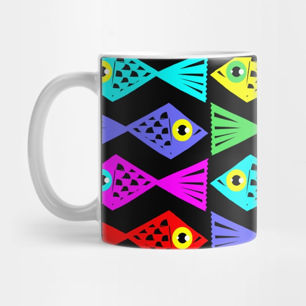 Colorful School of Fish Pattern by pozLOVE